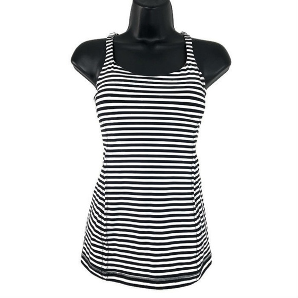 Lululemon Free To Be Tank Top Classic Stripe Black - Picture 3 of 6
